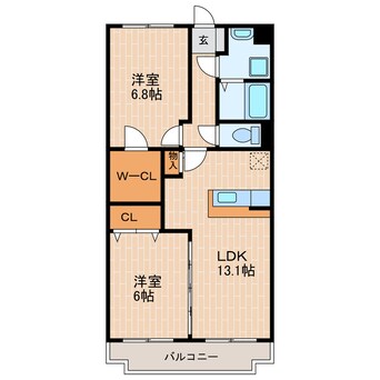 間取図 東海道本線/菊川駅 徒歩15分 4階 築15年