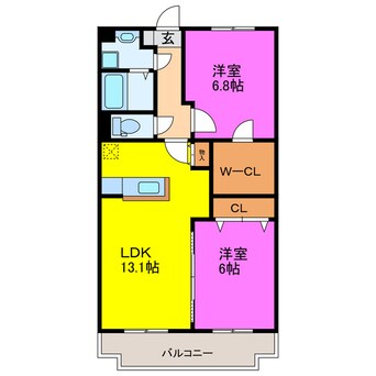 間取図 エクレールＡ＆Ｋ