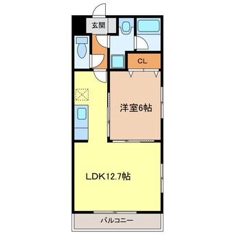 間取図 東海道本線/愛野駅 徒歩5分 3階 築16年