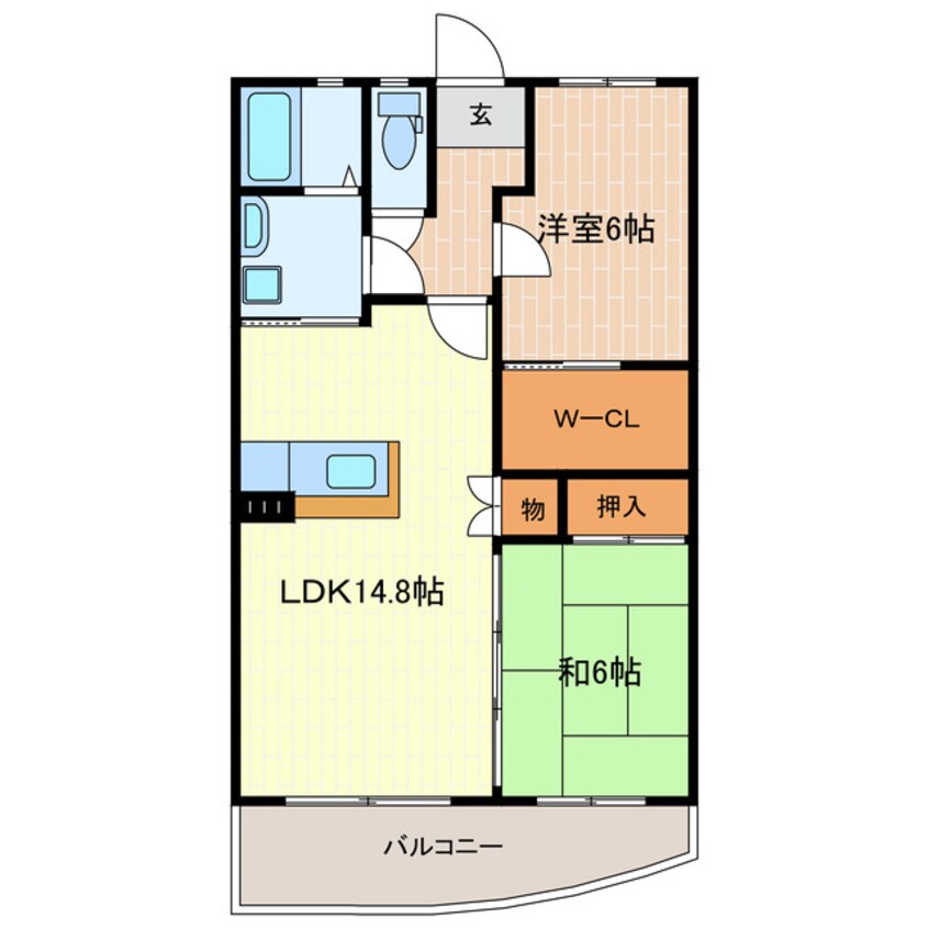 間取図 東海道本線/愛野駅 徒歩2分 3階 築20年