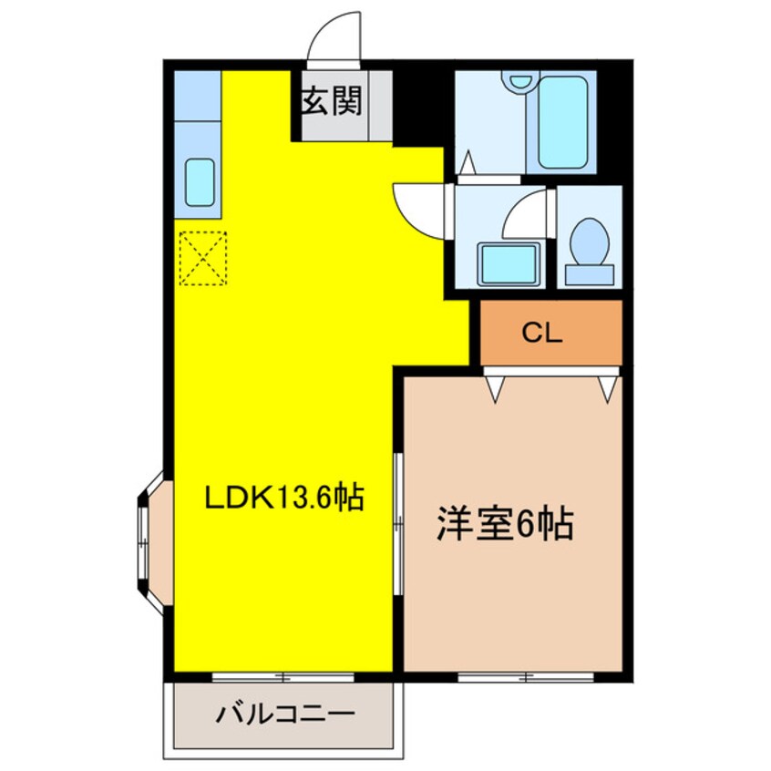 間取図 東海道本線/掛川駅 徒歩18分 2階 築33年