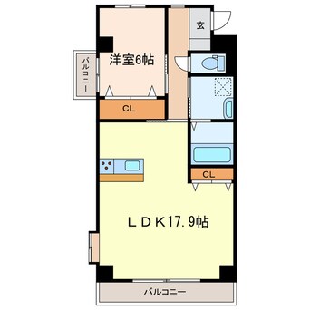 間取図 東海道本線/掛川駅 徒歩3分 4階 築12年