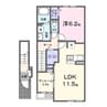 アコール 1LDKの間取り