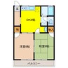 シティハマオカⅠ 2DKの間取り