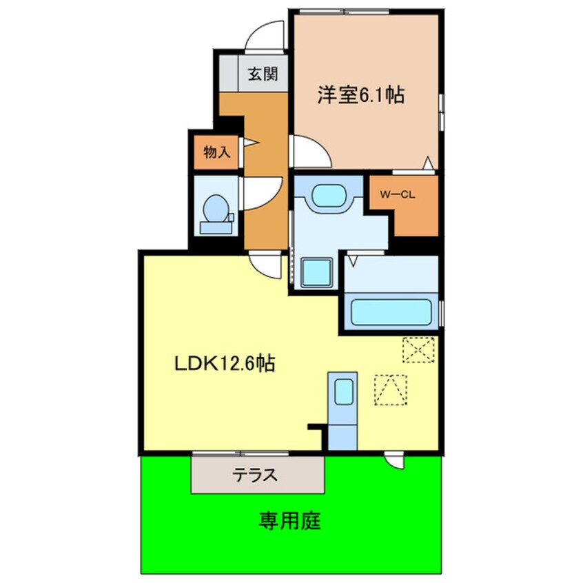 間取図 東海道本線/菊川駅 徒歩20分 1階 築10年