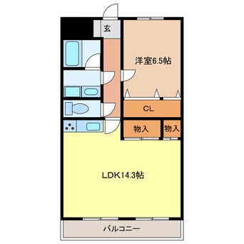 間取図 天竜浜名湖鉄道<天浜線>/西掛川駅 徒歩10分 1階 築23年