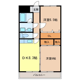 間取図 天竜浜名湖鉄道<天浜線>/西掛川駅 徒歩10分 3階 築23年