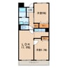 サンブラン 2LDKの間取り