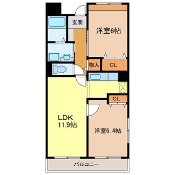 間取図 東海道本線/掛川駅 車移動　8分2.4km 3階 築20年