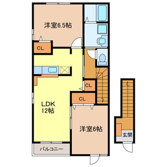 間取図 天竜浜名湖鉄道<天浜線>/西掛川駅 徒歩13分 2階 築15年