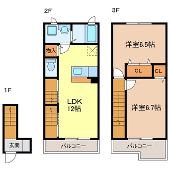 間取図 東海道本線/菊川駅 徒歩10分 1-3階 築21年