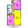東海道本線/菊川駅 徒歩4分 2階 築28年 2LDKの間取り