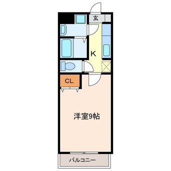 間取図 東海道本線/菊川駅 徒歩20分 1階 築19年