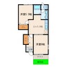 グリーンフィールドＢ 2DKの間取り