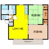 東海道本線/掛川駅 徒歩23分 2階 築28年 2LDKの間取り