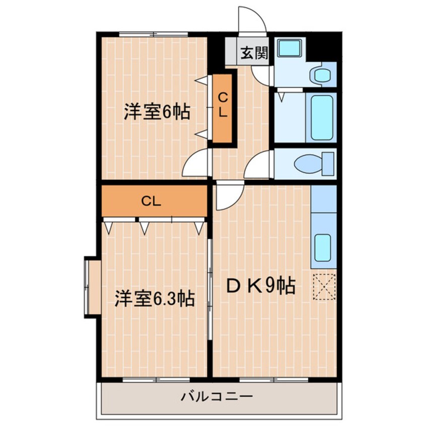 間取図 東海道本線/掛川駅 車移動　6分2.3km 2階 築20年