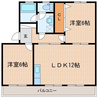 間取図 東海道本線/掛川駅 徒歩12分 3階 築32年