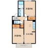 エクレール 2DKの間取り