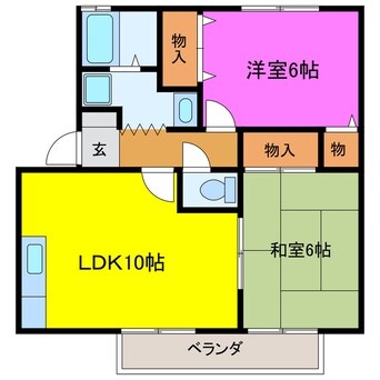 間取図 天竜浜名湖鉄道<天浜線>/いこいの広場駅 徒歩17分 2階 築26年