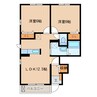 アベイユ 2LDKの間取り
