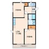 サンメゾン 2LDKの間取り