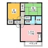 ポレールＡ 2LDKの間取り