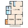 グリーンコート 2LDKの間取り