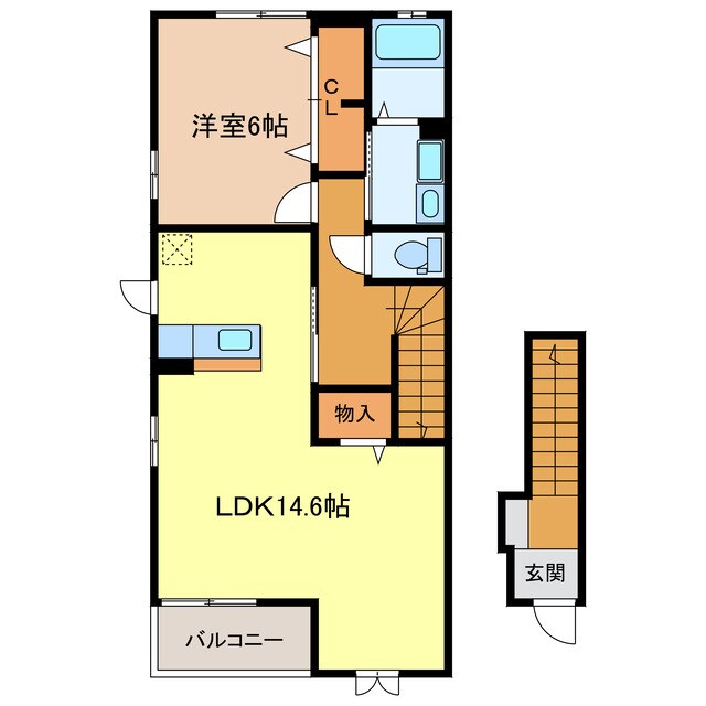 間取り図 東海道本線/掛川駅 バス12分仏舎利塔入口下車:停歩5分 2階 築8年