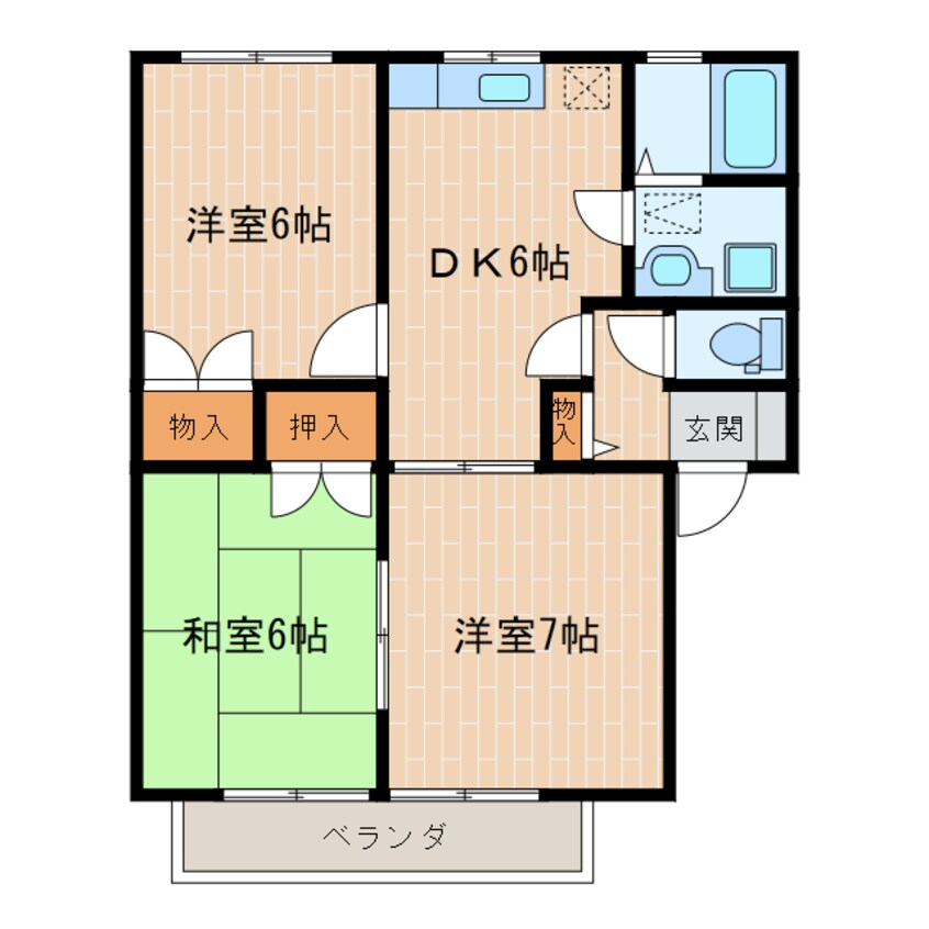 間取図 東海道本線/掛川駅 車移動　10分4.3km 1階 築24年