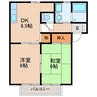 Ｃアーバン大栄 2DKの間取り
