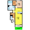 アミュールコート掛川 1LDKの間取り