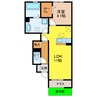 アミュールコート掛川 1LDKの間取り