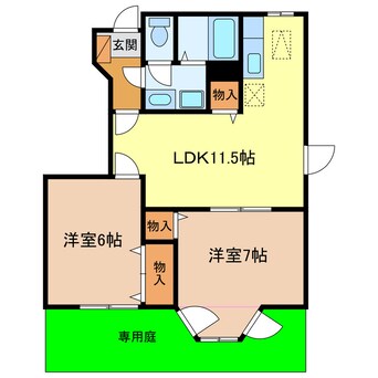 間取図 天竜浜名湖鉄道<天浜線>/桜木駅 徒歩8分 1階 築26年