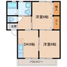 掛川市市街地循環バス(南回り）/東名小笠パーキング入口 徒歩6分 1階 築16年 2DKの間取り