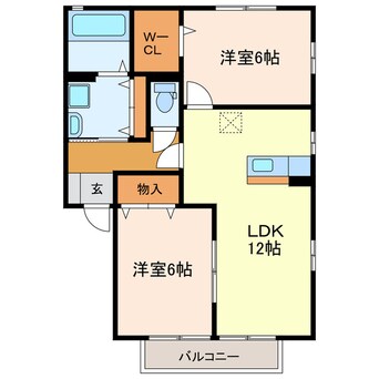 間取図 東海道本線/愛野駅 徒歩10分 2階 築17年