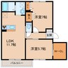 ＥＧＥＲＩＡ 2LDKの間取り