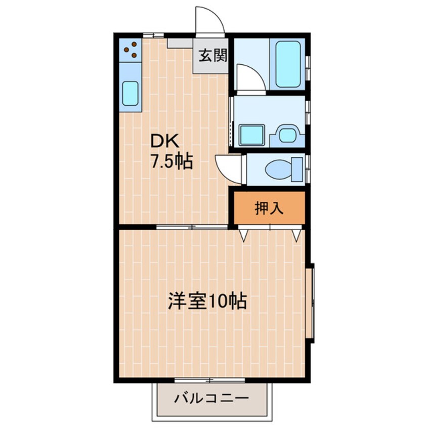 間取図 東海道本線/掛川駅 徒歩10分 2階 築26年