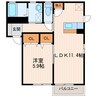 マナティーＣ 1LDKの間取り