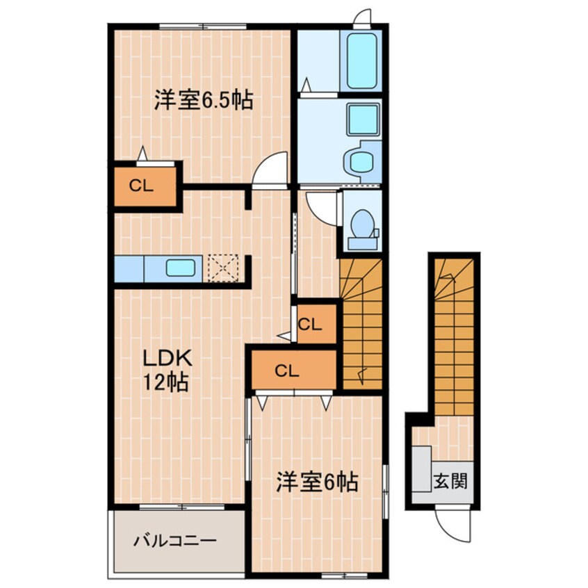 間取図 クローバー赤土Ⅱ
