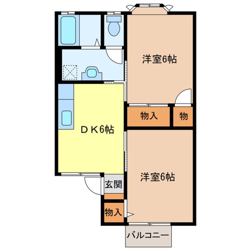 間取図 掛川市市街地循環バス(北回り）/天王町東 徒歩3分 2階 築29年