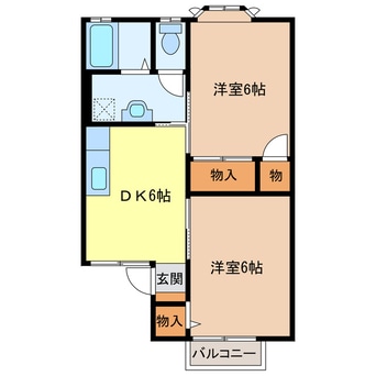 間取図 掛川市市街地循環バス(北回り）/天王町東 徒歩3分 2階 築30年