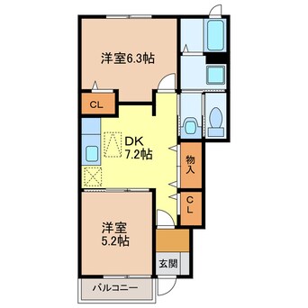 間取図 東海道本線/菊川駅 車移動　9分3.4km 1階 築15年