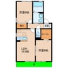 リビングタウン家代の里Ｃ 2LDKの間取り