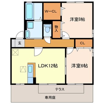 間取図 天竜浜名湖鉄道<天浜線>/掛川市役所前駅 徒歩8分 1階 築22年