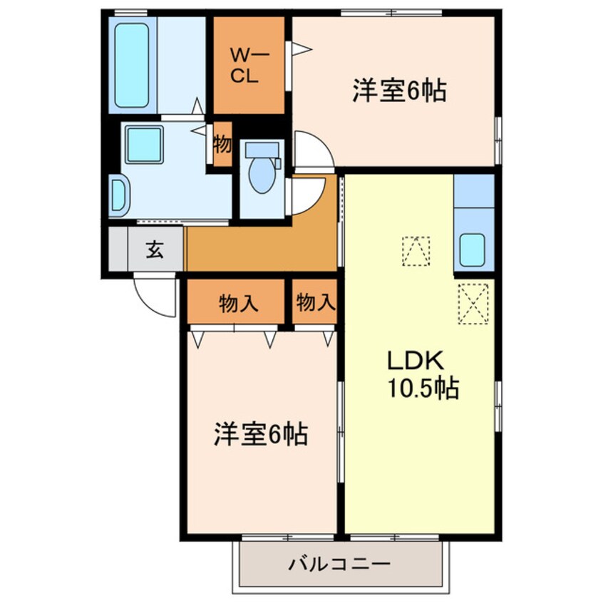 間取図 東海道本線/愛野駅 徒歩4分 1階 築20年