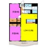 グランディール 2LDKの間取り