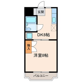 間取図 東海道本線/掛川駅 徒歩6分 1階 築33年