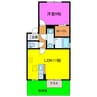 リビングタウン愛野南Ｂ 1LDKの間取り