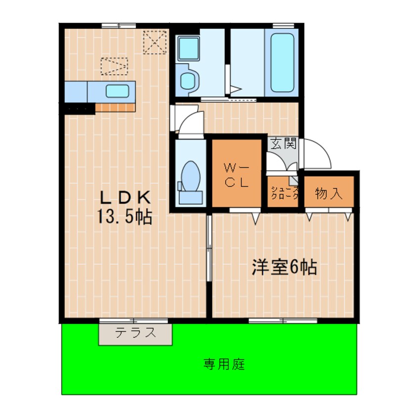 間取図 東海道本線/掛川駅 バス12分構江下車:停歩3分 1階 築16年