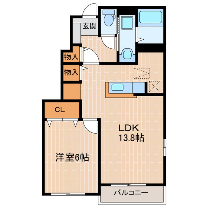 間取図 東海道本線/愛野駅 徒歩22分 1階 築10年